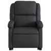 vidaXL Stand up Recliner Chair Black Real Leather