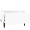 vidaXL Side Table High Gloss White 50x46x35 cm Engineered Wood