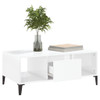 vidaXL Coffee Table High Gloss White 90x50x36.5 cm Engineered Wood