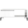 vidaXL Coffee Table High Gloss White 90x50x36.5 cm Engineered Wood