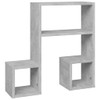 vidaXL Wall Shelves 2 pcs Concrete Grey 50x15x50 cm Engineered Wood