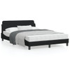 vidaXL Bed Frame with Headboard Black 137x190 cm Fabric