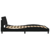 vidaXL Bed Frame with Headboard Black 137x190 cm Fabric