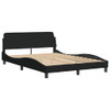 vidaXL Bed Frame with Headboard Black 137x190 cm Fabric