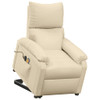 vidaXL Stand up Massage Chair Cream Fabric