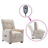 vidaXL Stand up Massage Chair Cream Fabric