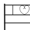 vidaXL Metal Bed Frame with Headboard and Footboard Black 107x203 cm