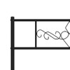 vidaXL Metal Bed Frame with Headboard and Footboard Black 107x203 cm