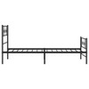 vidaXL Metal Bed Frame with Headboard and Footboard Black 107x203 cm