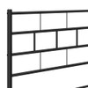 vidaXL Metal Bed Frame with Headboard and Footboard Black 107x203 cm