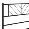 vidaXL Metal Bed Frame with Headboard and Footboard Black 107x203 cm