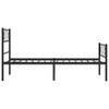 vidaXL Metal Bed Frame with Headboard and Footboard Black 107x203 cm