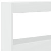 vidaXL Headboard Cabinet with LED White 180x17x102 cm