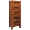 vidaXL Chest of Drawers Solid Acacia Wood 45x32x115 cm