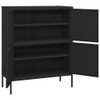 vidaXL Storage Cabinet Black 80x35x101.5 cm Steel