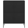 vidaXL Storage Cabinet Black 80x35x101.5 cm Steel