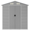 vidaXL Garden Shed Light Grey 191x555x198 cm Galvanised Steel