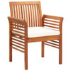 vidaXL Garden Dining Chairs with Cushions 2 pcs Solid Acacia Wood