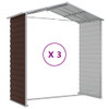 vidaXL Garden Shed Brown 191x300x198 cm Galvanised Steel