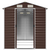 vidaXL Garden Shed Brown 191x300x198 cm Galvanised Steel