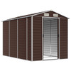 vidaXL Garden Shed Brown 191x300x198 cm Galvanised Steel