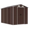 vidaXL Garden Shed Brown 191x300x198 cm Galvanised Steel