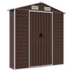 vidaXL Garden Shed Brown 191x300x198 cm Galvanised Steel