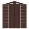 vidaXL Garden Shed Brown 191x300x198 cm Galvanised Steel