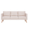 vidaXL 3-Seater Sofa Fabric Cream