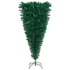 vidaXL Upside-down Artificial Pre-lit Christmas Tree with Ball Set 210 cm