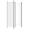 vidaXL 4-Panel Room Divider White 200x200 cm Fabric