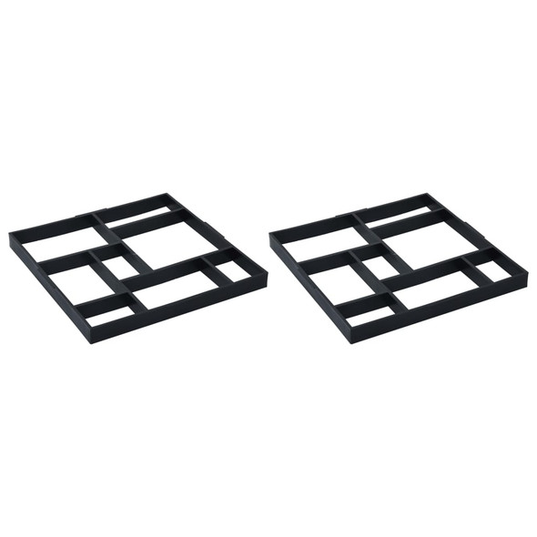 Pavement Moulds 2 pcs 50.4x50.4x4.3 cm Plastic