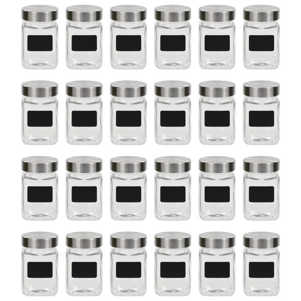 Storage Jars with Sticker 24 pcs 300 ml