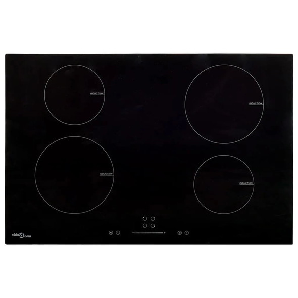 Induction Hob with 4 Burners Touch Control Glass 7000 W