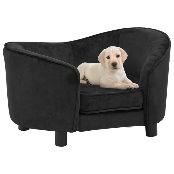 Dog Sofa Black 69x49x40 cm Plush