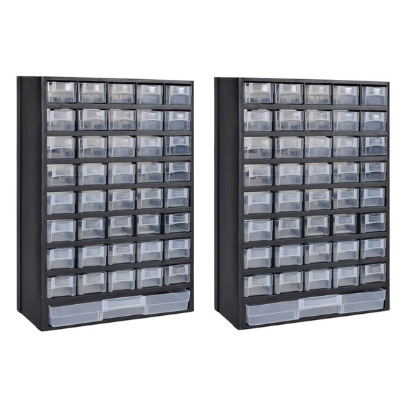 41-Drawer Storage Cabinet Tool Box 2 pcs Plastic