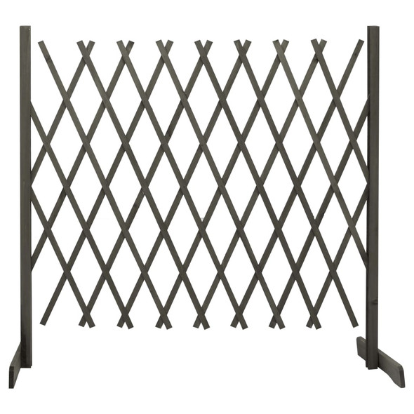 Garden Trellis Fence Grey 180x100 cm Solid Firwood