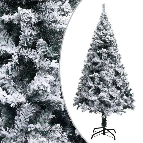 Artificial Christmas Tree with Flocked Snow Green 150 m PVC