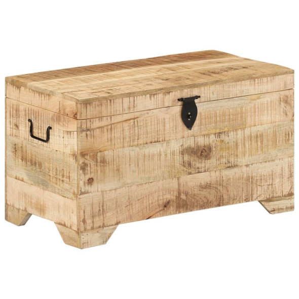 Storage Chest Solid Rough Mango Wood