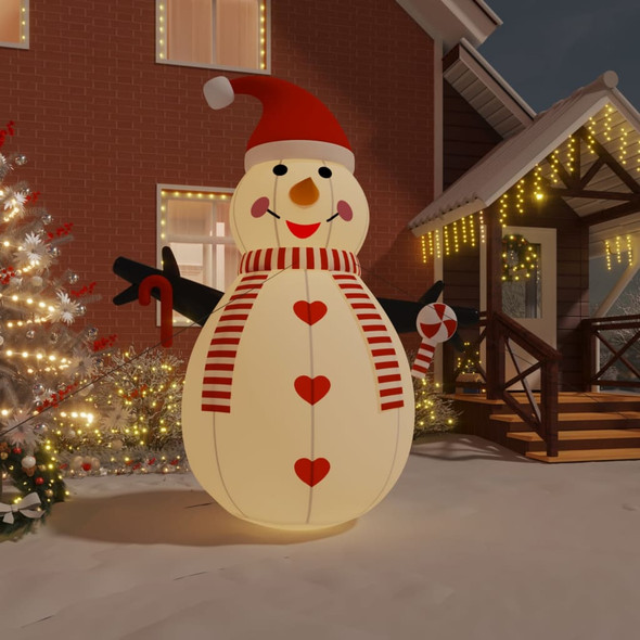 Inflatable Snowman with LEDs 360 cm
