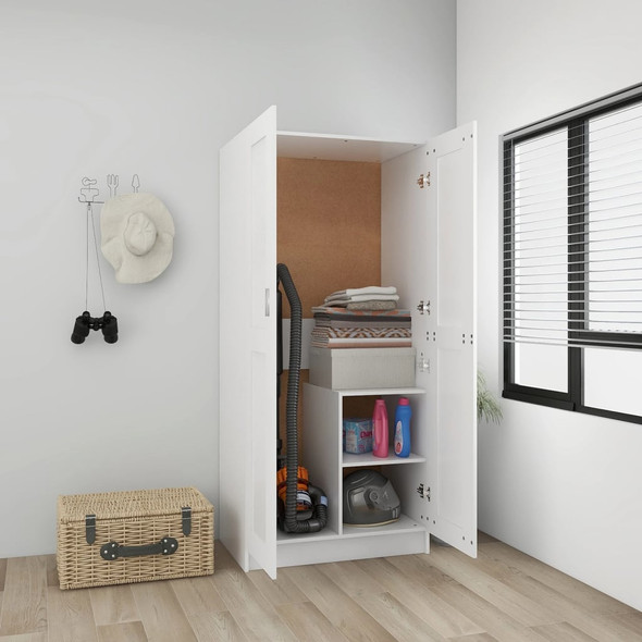 Wardrobe White 82.5x51.5x180 cm Engineered Wood