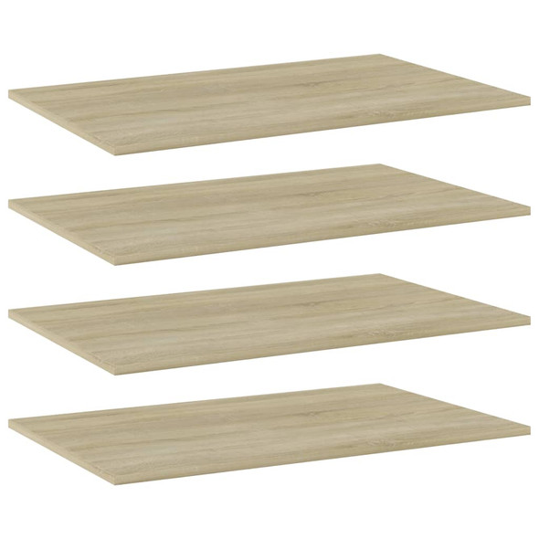 Bookshelf Boards 4 pcs Sonoma Oak 80x50x1.5 cm Engineered Wood