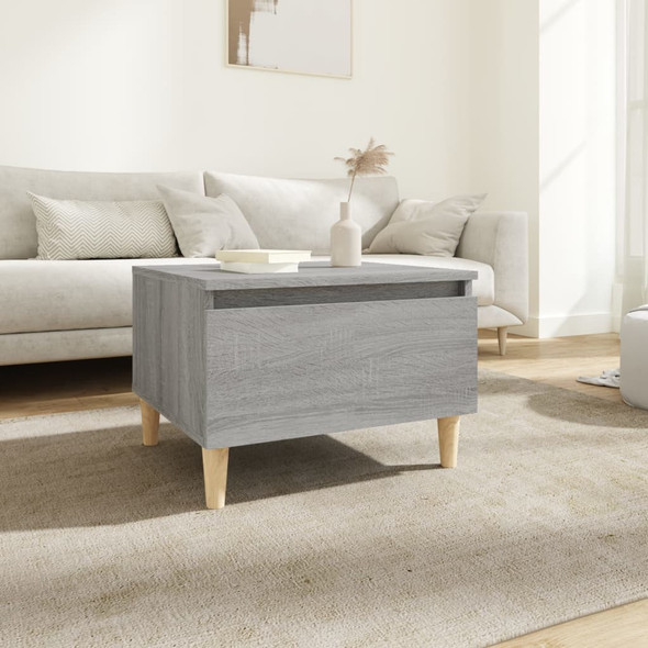 Side Table Grey Sonoma 50x46x35 cm Engineered Wood