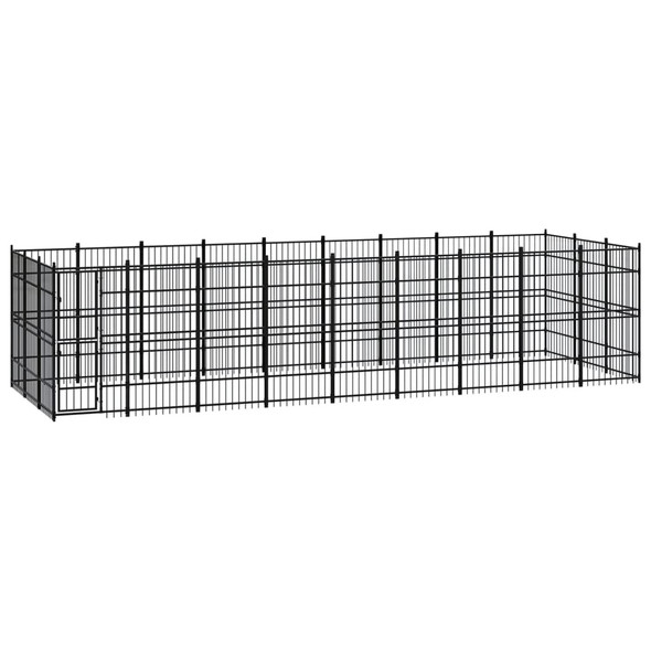 Outdoor Dog Kennel Steel 24.88 m²