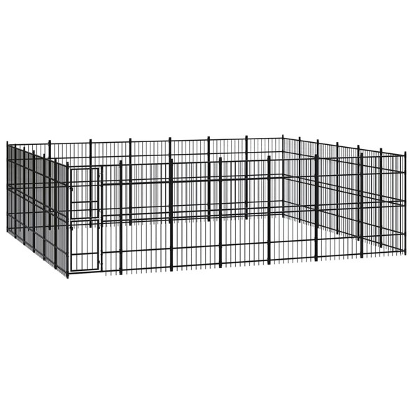 Outdoor Dog Kennel Steel 38.71 m²