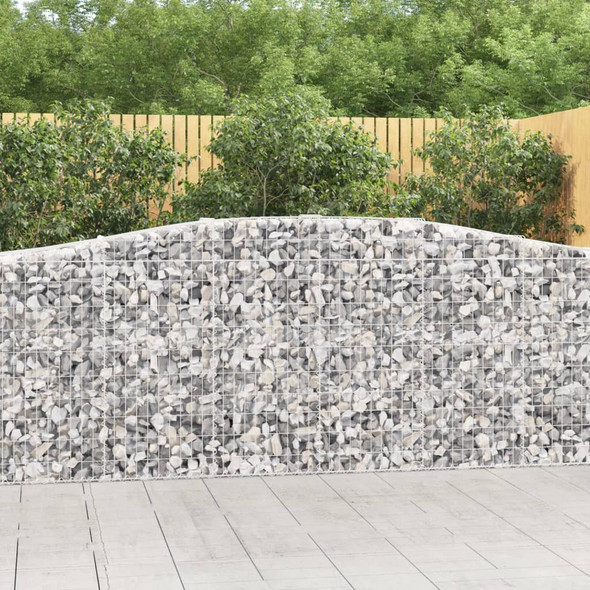 Arched Gabion Baskets 5 pcs 400x50x100/120 cm Galvanised Iron