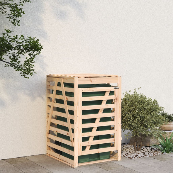 Wheelie Bin Storage 84x90x128.5 cm Solid Wood Pine