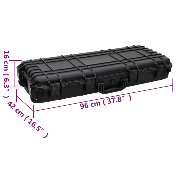 Wheeled Flight Case Black 96x42x16 cm PP