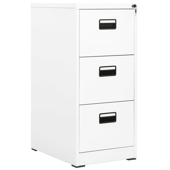 Filing Cabinet White 46x62x102.5 cm Steel