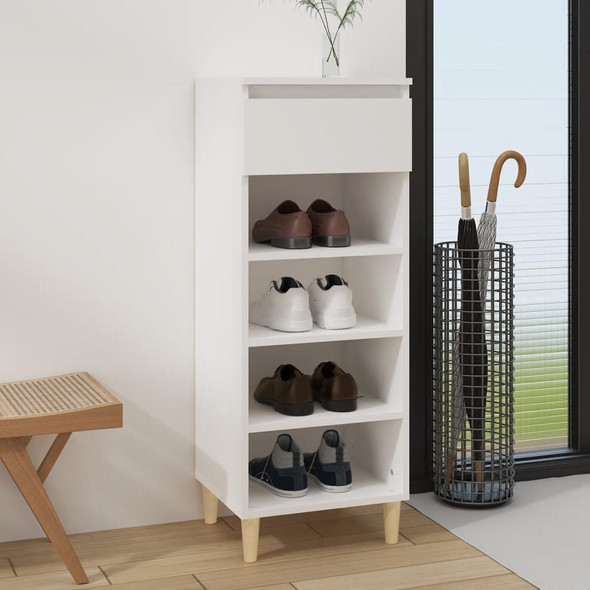 Shoe Cabinet White 40x36x105 cm Engineered Wood